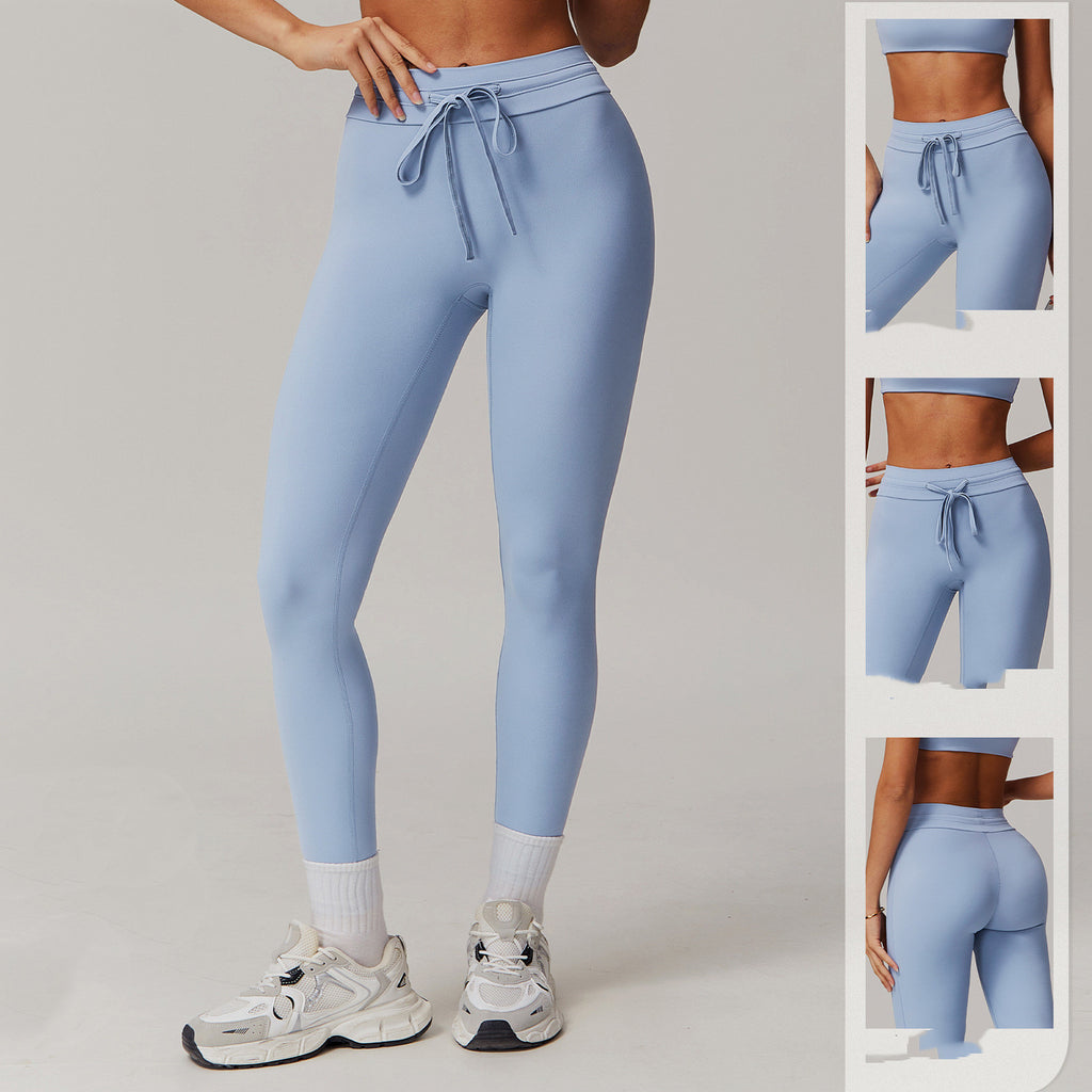 Cloud Sense High Waist Belly Contracting Hip Raise Fitness Leggings