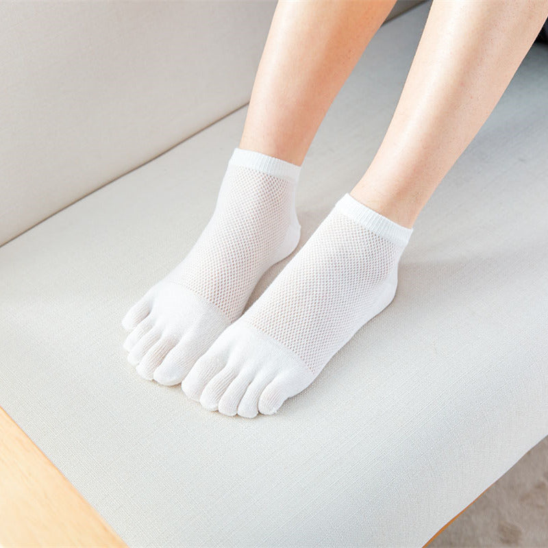 Women's Thin Pure Cotton Toe Socks