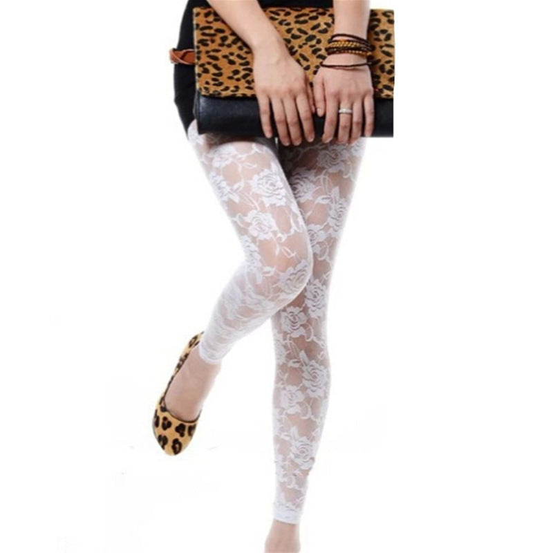 Sweet Lace Rose Hollow Pantyhose