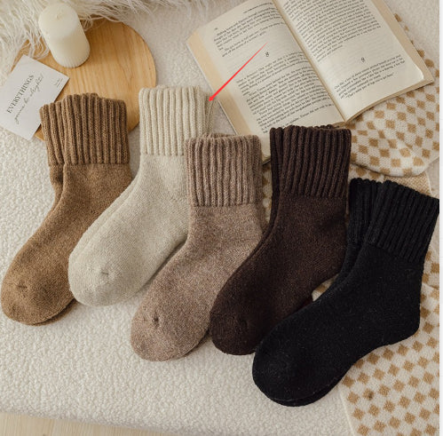 Women's Thick Wool Winter Tube Socks