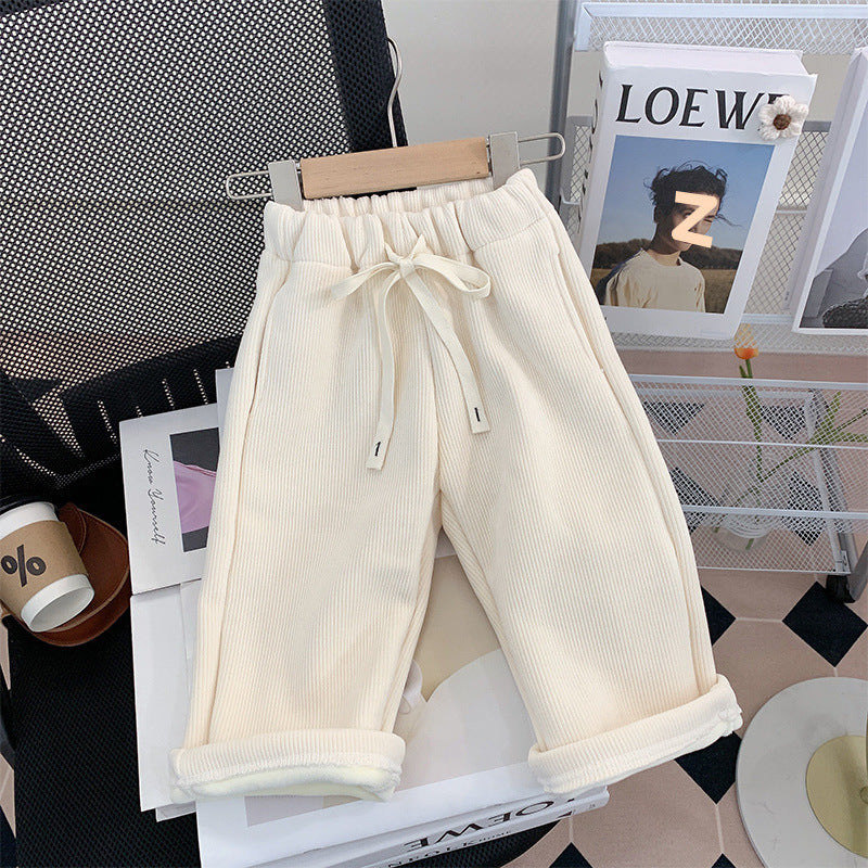 Fashion Girls Thick Warm Unhindered Performance Jogging Pants