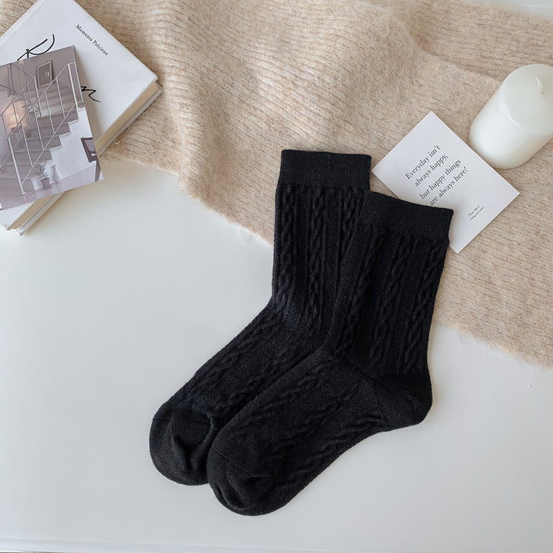 Women's Socks Japanese Style Knitting Twist