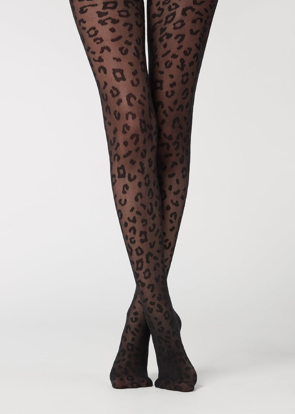 Smooth and Sleek Leopard Jacquard Pantyhose