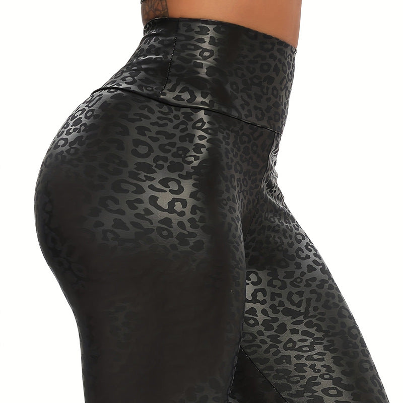 New Cross-border lifting and shaping Leopard Print leggings