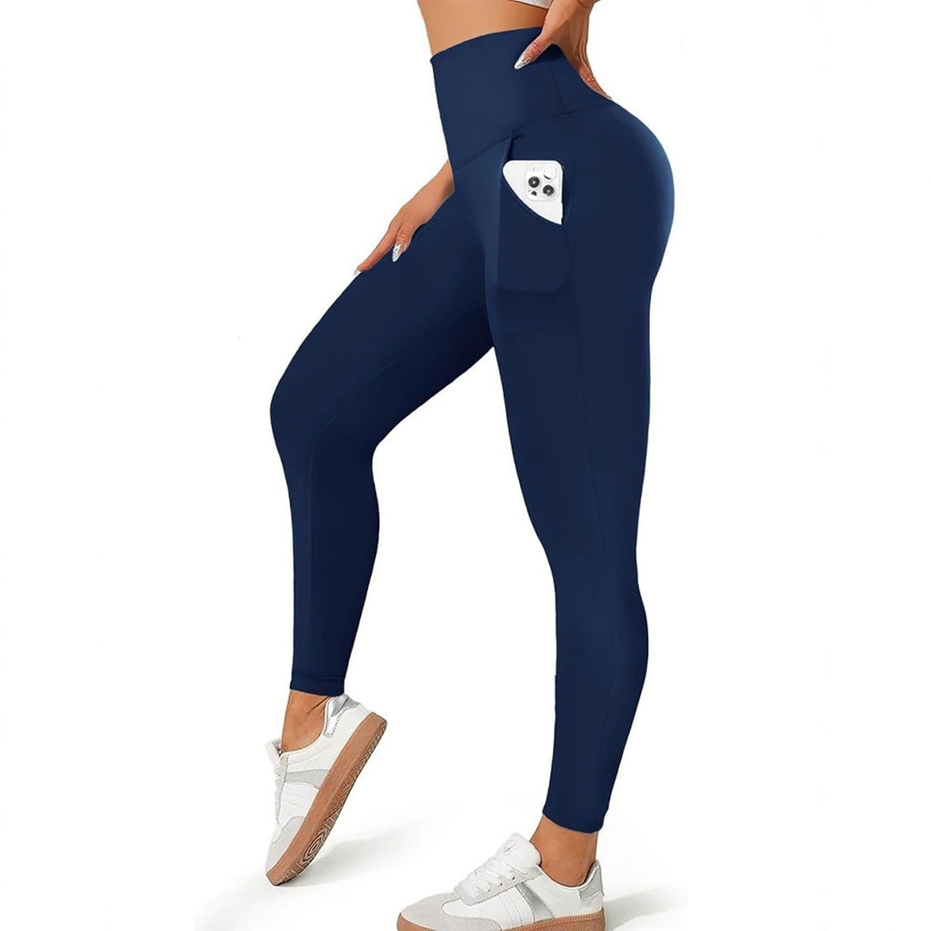 Soft Contracting Elastic Slim High Waist with Pocket Leggings