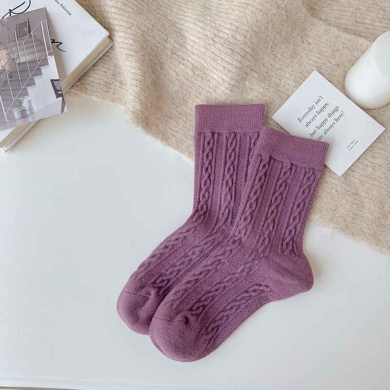 Women's Socks Japanese Style Knitting Twist