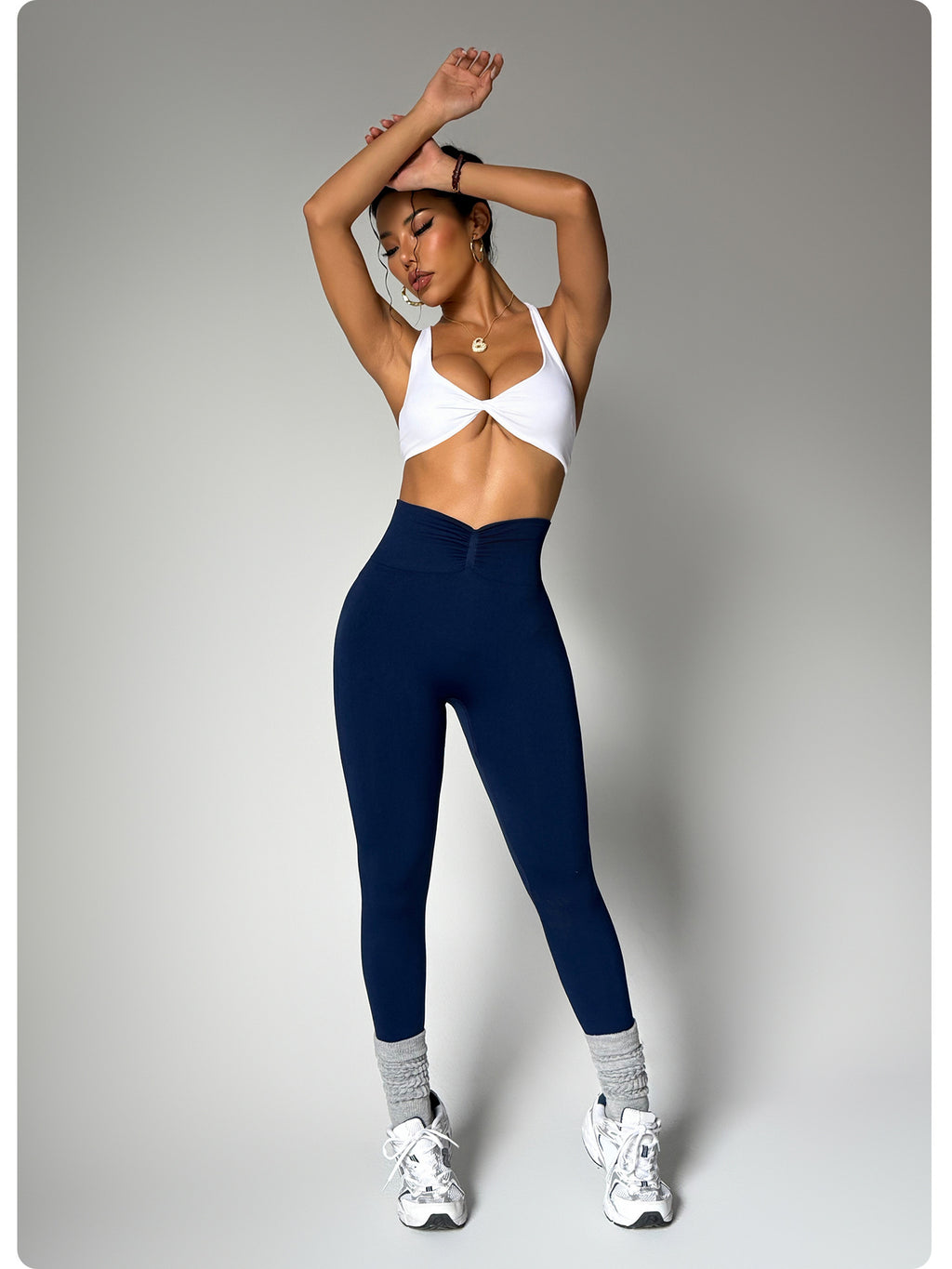 Seamless Hip Raise High Waist Quick-drying Hollow Leggings