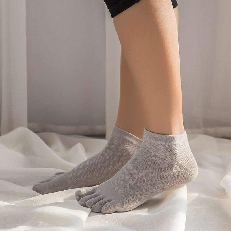 Women's Thin Pure Cotton Toe Socks