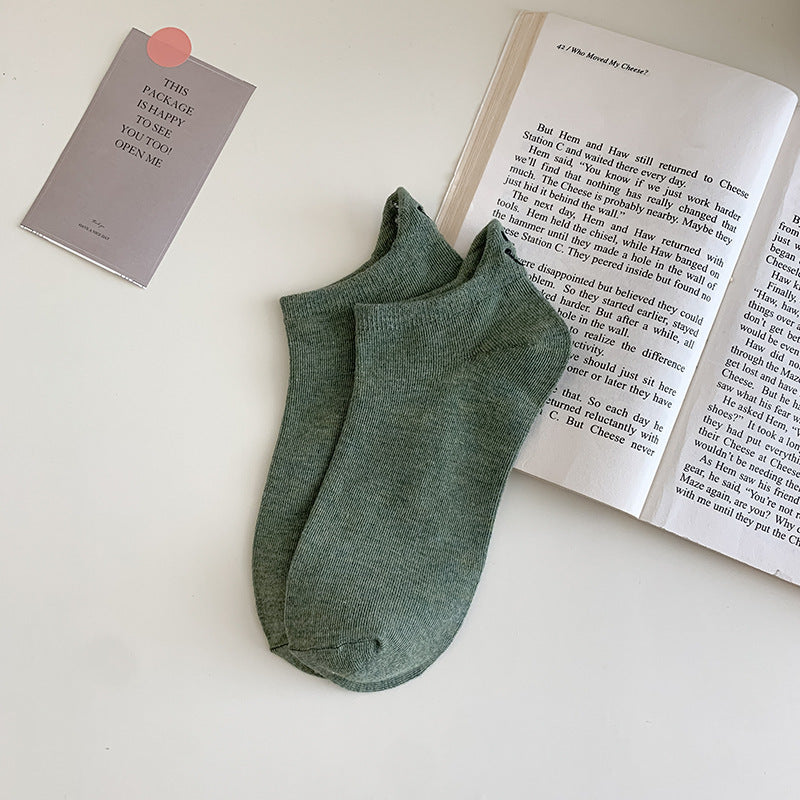 Women's Ankle Socks Smiley Face Embroidered