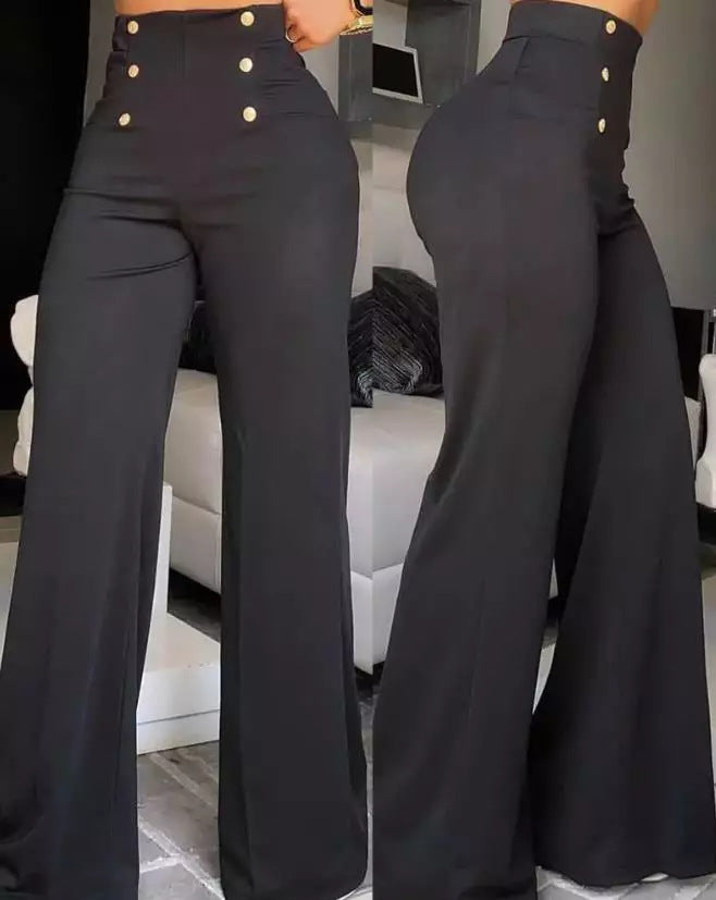 Slim Fit Fashion Flared Cut Trousers with Slight Stretch
