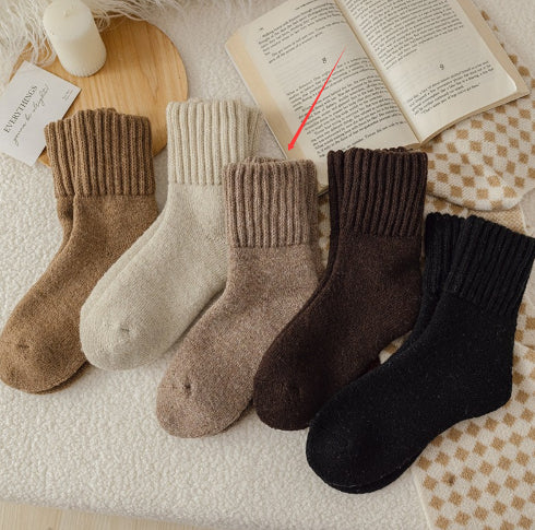Women's Thick Wool Winter Tube Socks