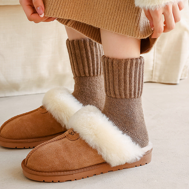 Women's Thick Wool Winter Tube Socks
