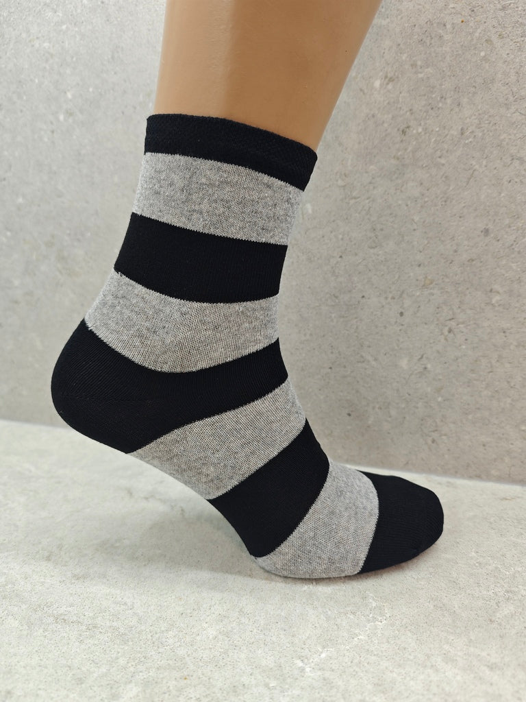 Womens Colourful Striped Socks Pack Of 6 12 24 Pairs
