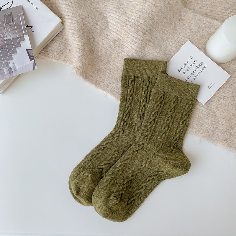 Women's Socks Japanese Style Knitting Twist