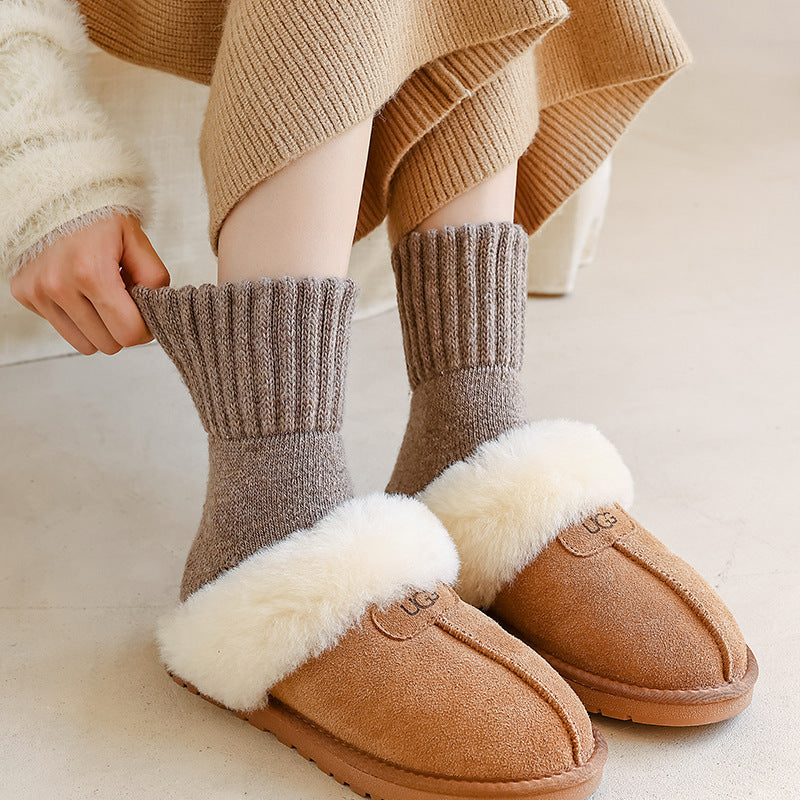 Women's Thick Wool Winter Tube Socks