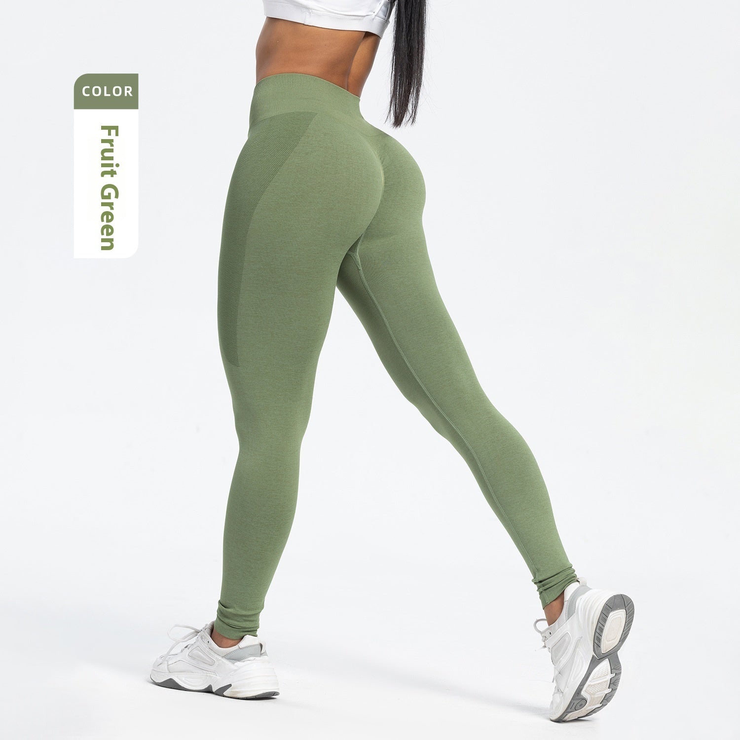 Sports Fitness Pants Seamless Hip Raise High Waist Leggings