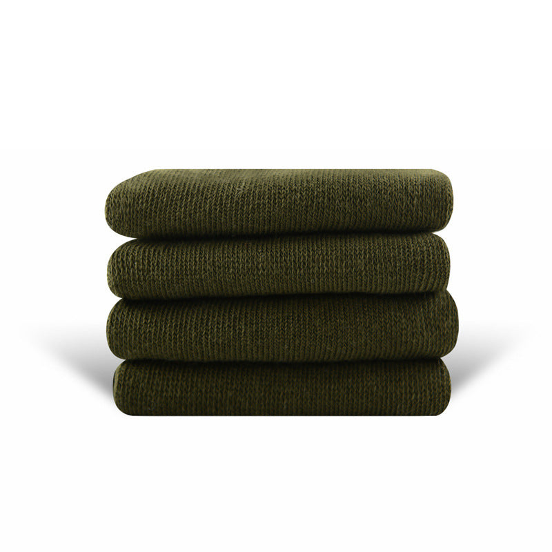 High-elastic Mid-calf Colored Cotton Socks