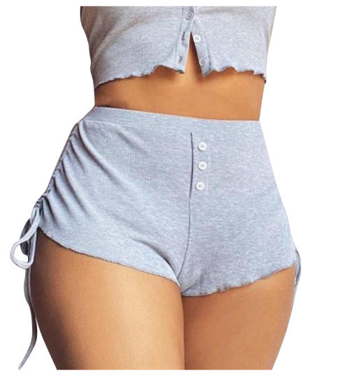 Women's Sleepwear Printed Side Drawstring Shorts