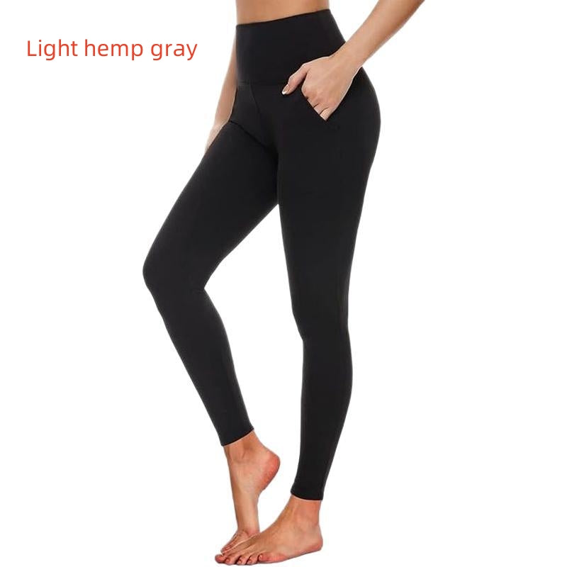 Soft Contracting Elastic Slim High Waist with Pocket Leggings