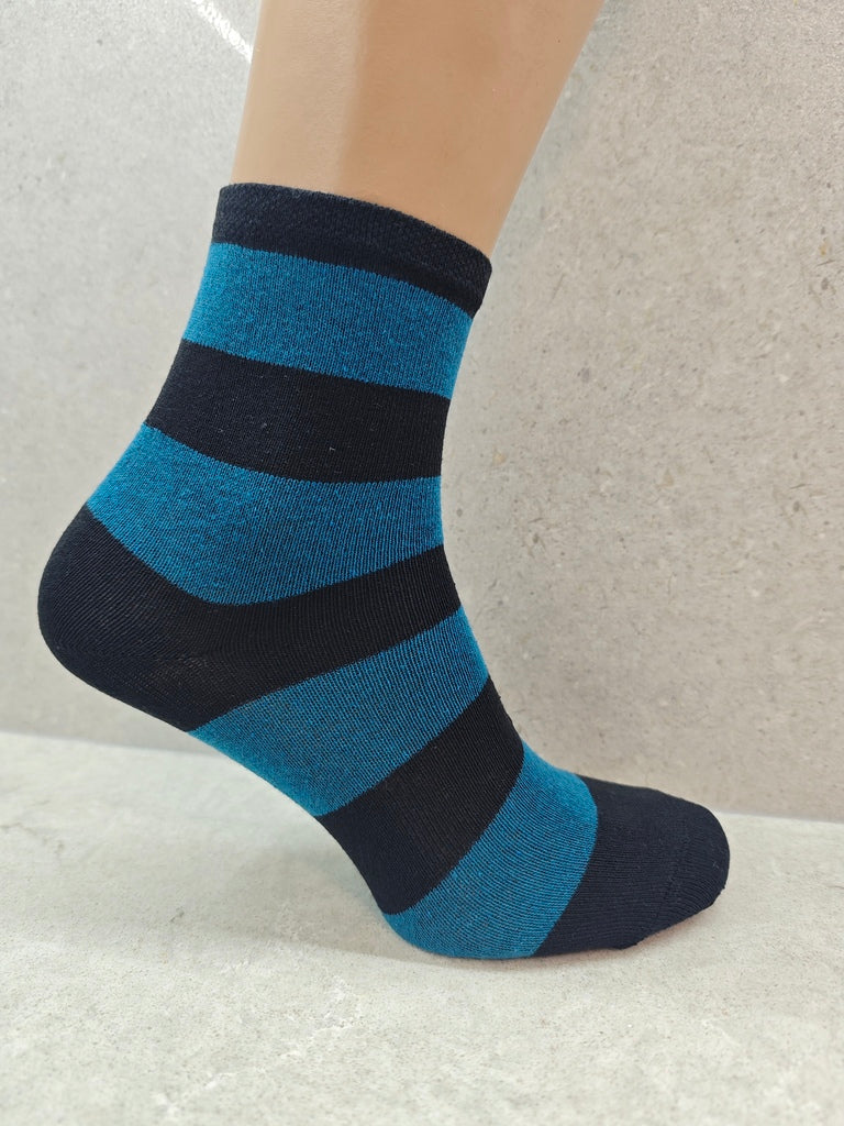 Womens Colourful Striped Socks Pack Of 6 12 24 Pairs