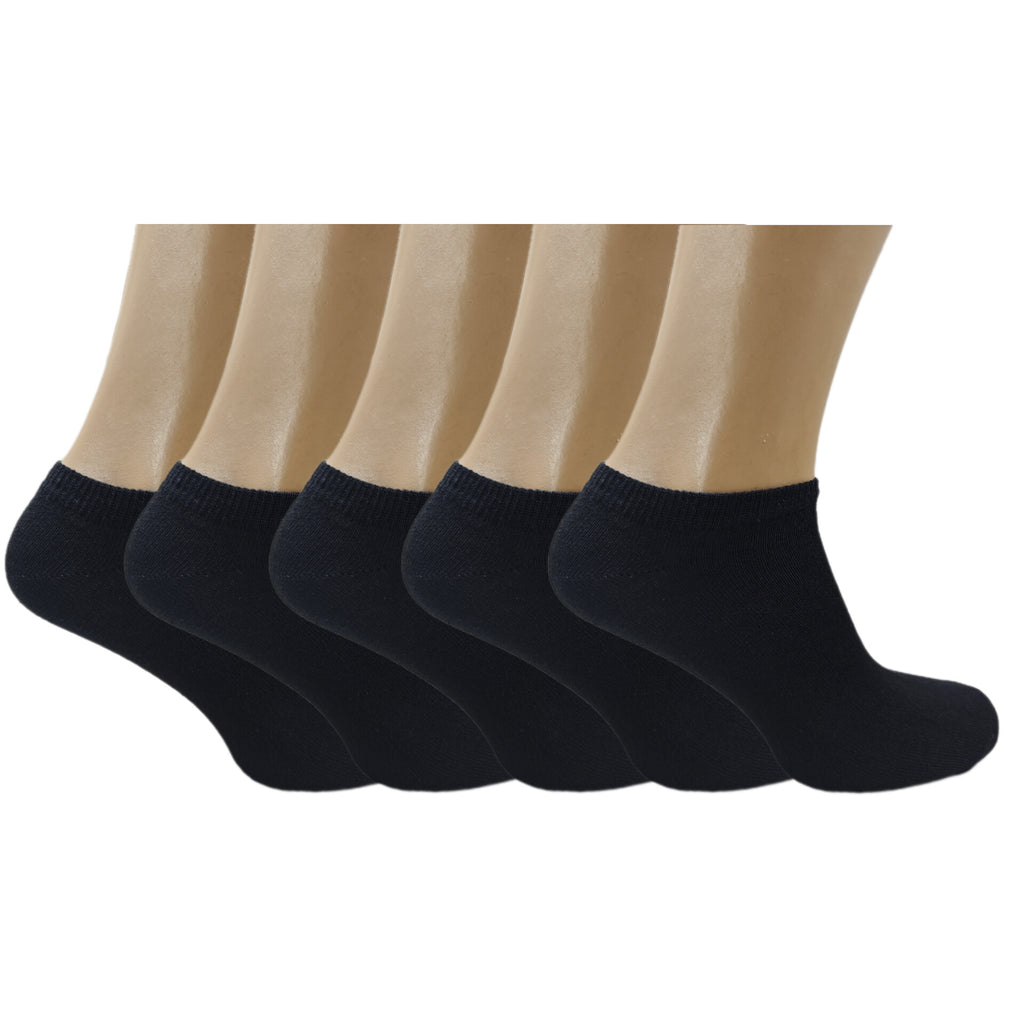 Low Cut Black/White Socks Everyday Men's Socks 4-7 UK,4.5-7.5 US