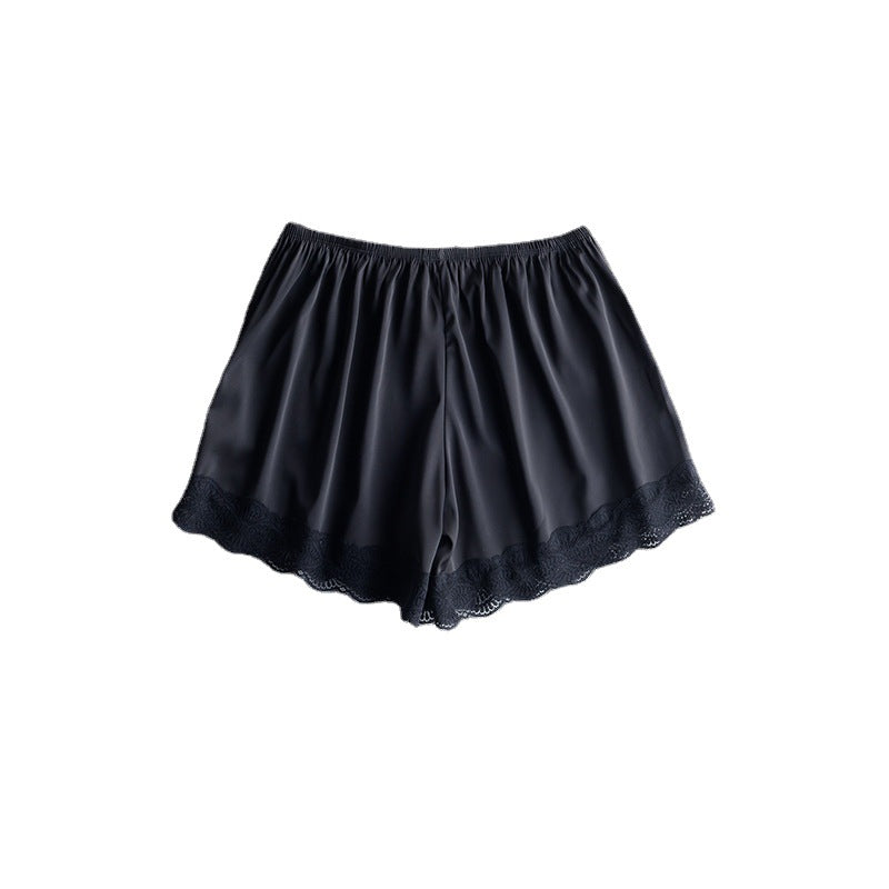 Thin Lace Ice Silk Base Shorts with Safety Anti-Exposure