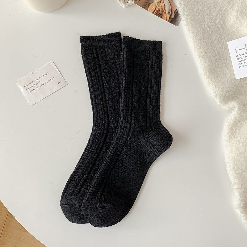 Women's Twist Pattern Wool Socks