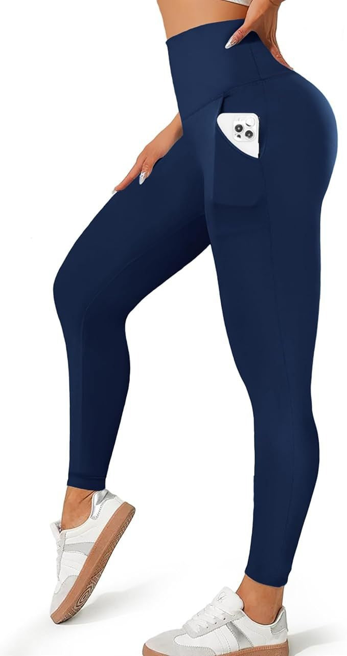 Soft Contracting Elastic Slim High Waist with Pocket Leggings
