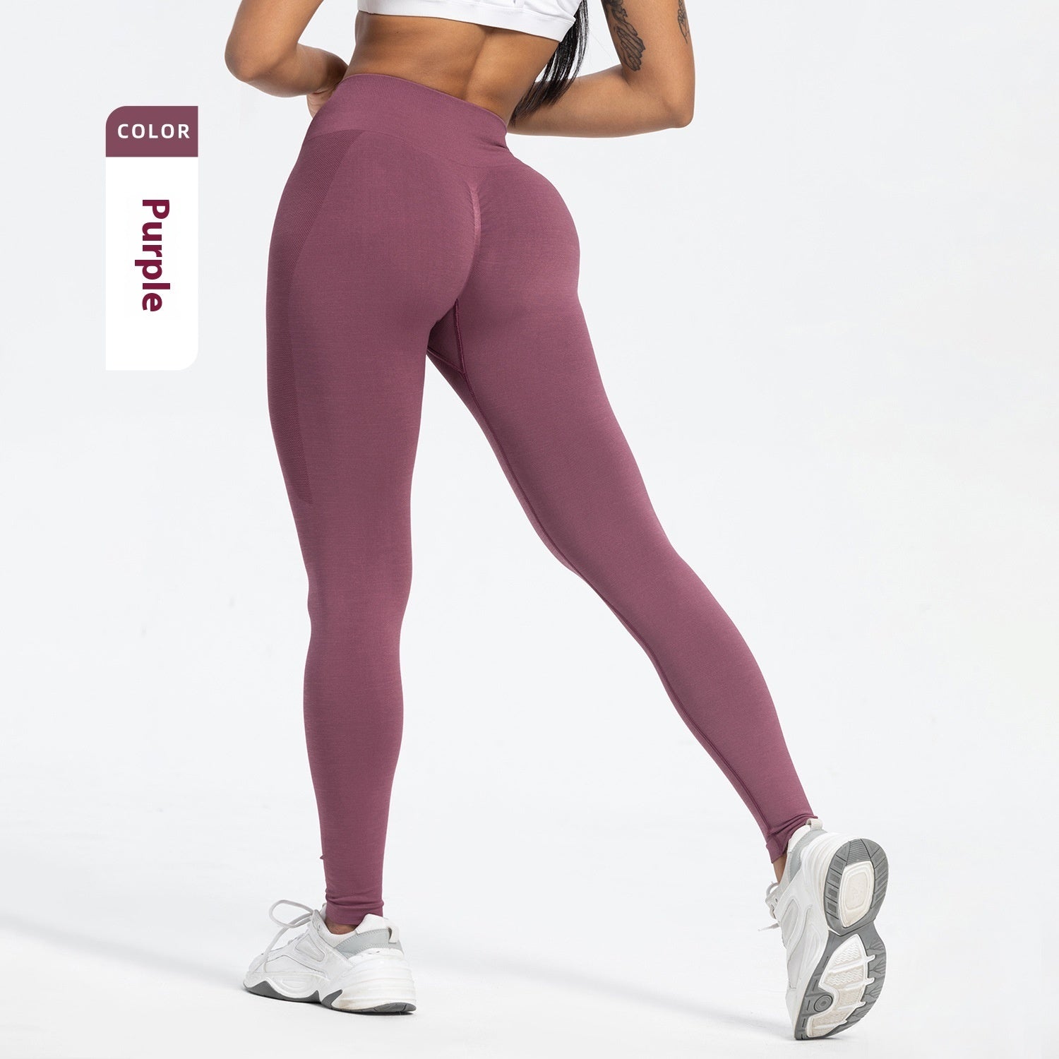 Sports Fitness Pants Seamless Hip Raise High Waist Leggings