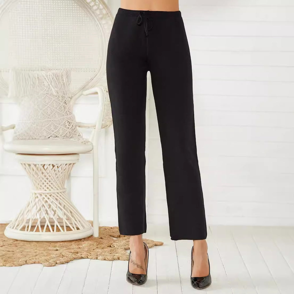 Mid-waist Woven Stretch Slimming and Warm Casual Wear