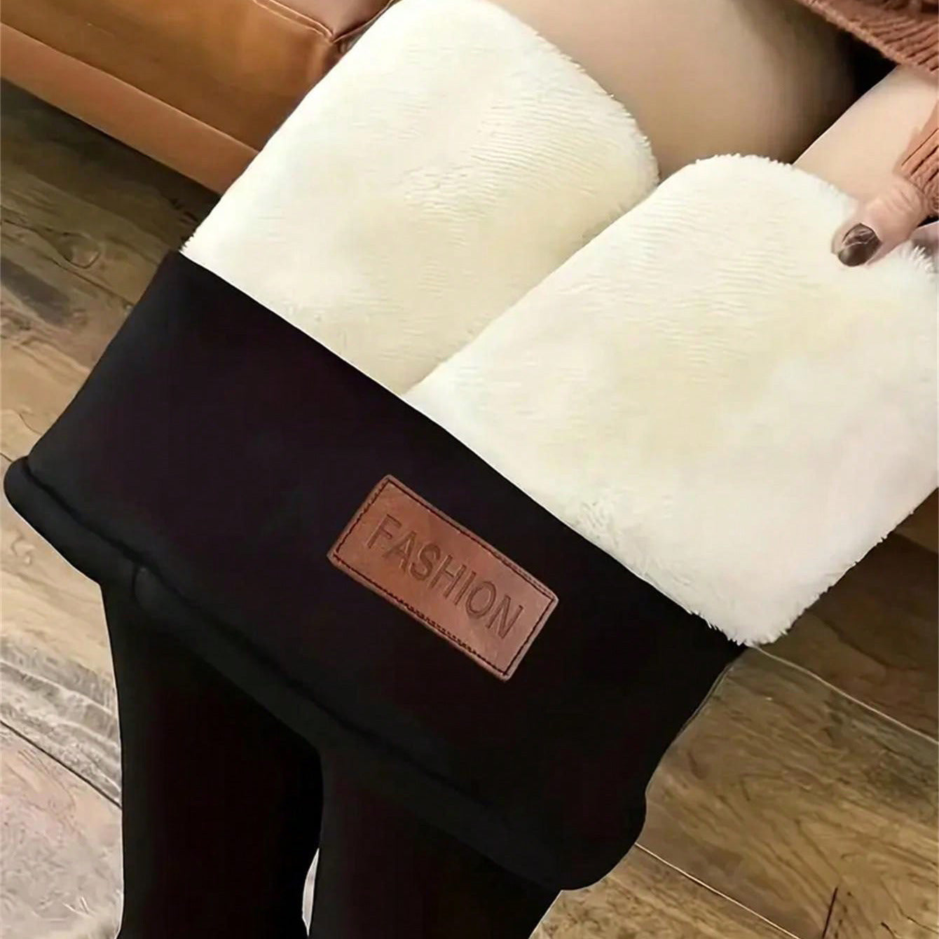 Women's Cashmere Fleece-lined Warm Comfy Leggings