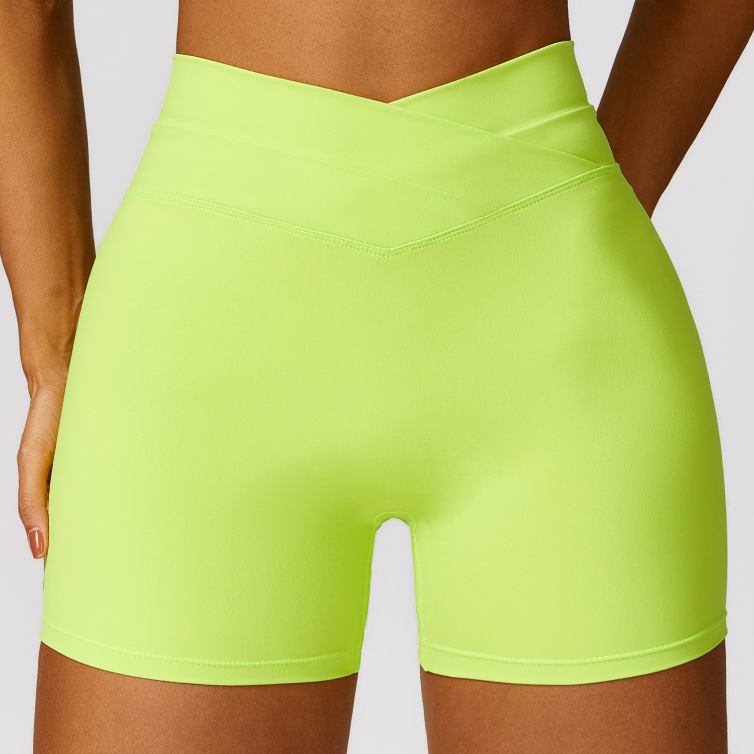 Hip Raise Shorts with Cross High-waisted